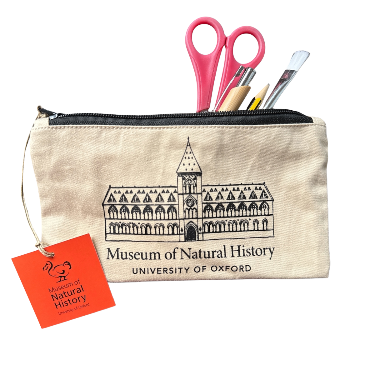 Museum Natural History Building Beige Pencil Case