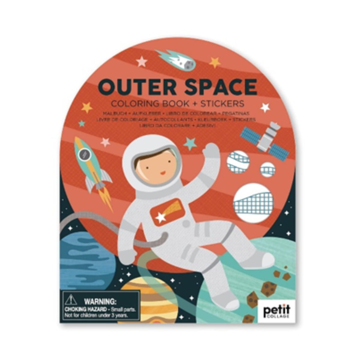 Outer Space Coloring Book + Stickers