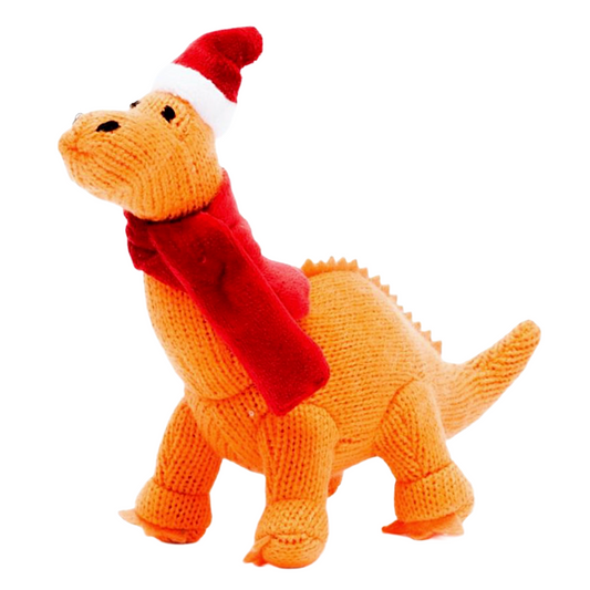 Knitted Diplodocus Christmas Decoration