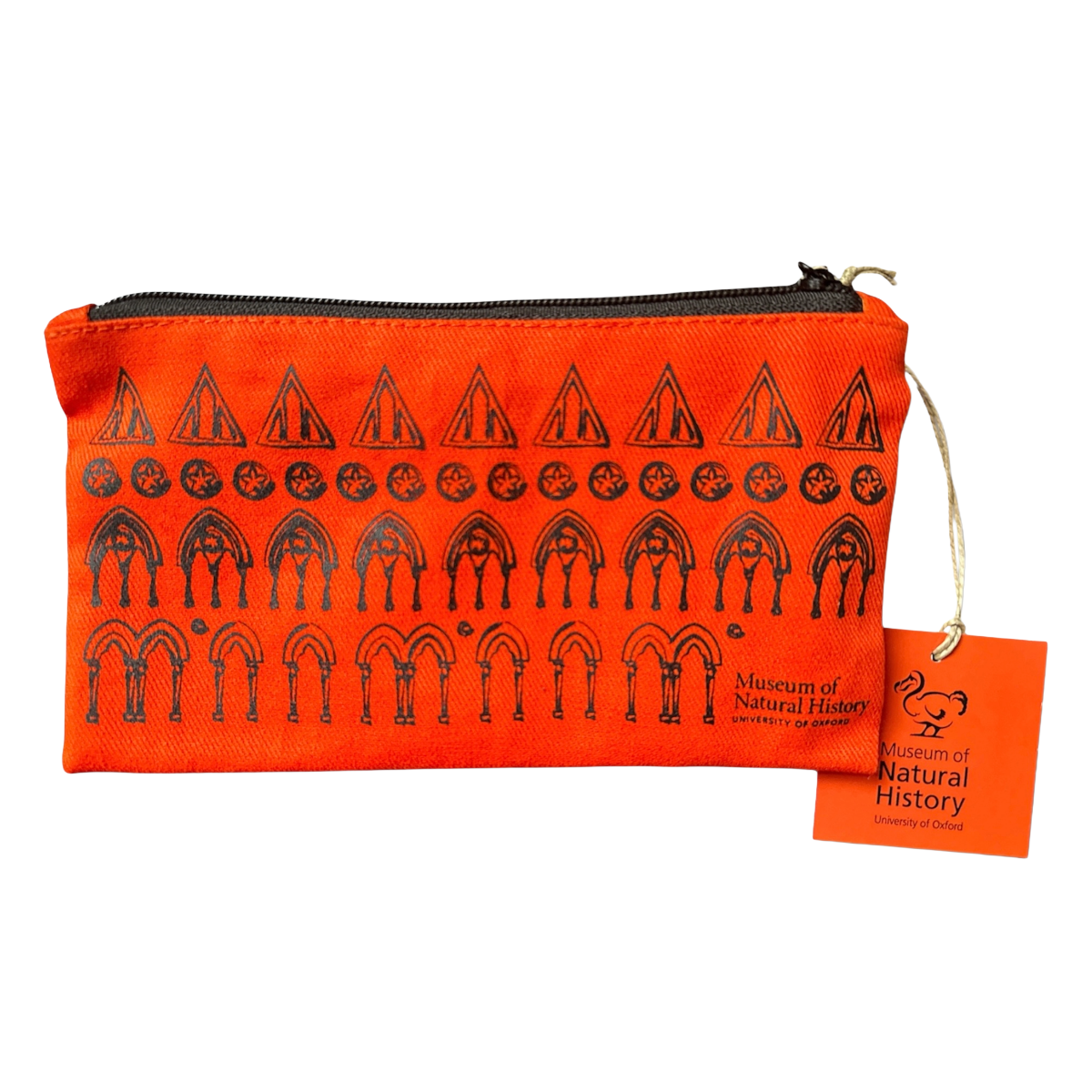 Museum Natural History Windows Orange Pencil Case