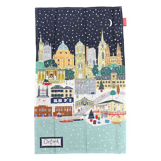 Oxford Christmas Tea Towel
